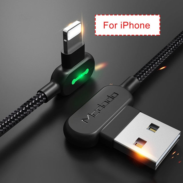 MCDODO Cable For iPhone XS MAX XR 8 7 6 5 6s Plus USB Cable Fast Charging Cable Mobile Phone Charger Cord Adapter USB Data Cable